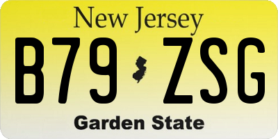 NJ license plate B79ZSG