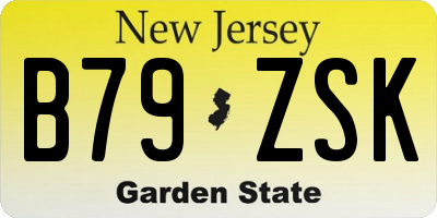 NJ license plate B79ZSK