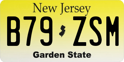NJ license plate B79ZSM