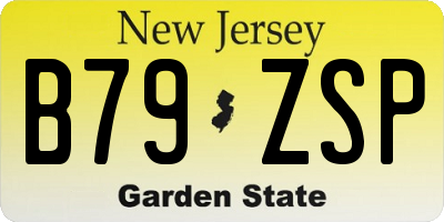 NJ license plate B79ZSP