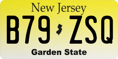 NJ license plate B79ZSQ