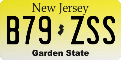 NJ license plate B79ZSS