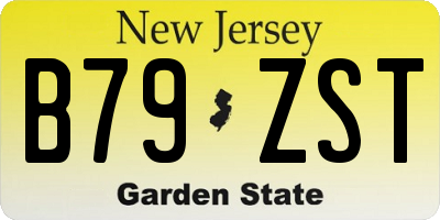 NJ license plate B79ZST