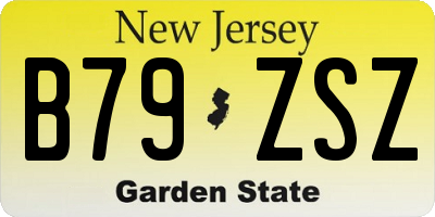 NJ license plate B79ZSZ