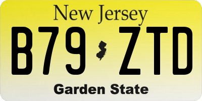 NJ license plate B79ZTD