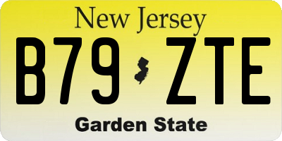 NJ license plate B79ZTE