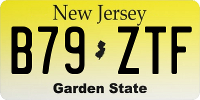 NJ license plate B79ZTF