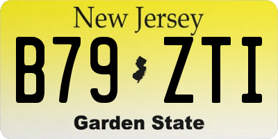 NJ license plate B79ZTI