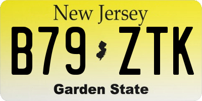 NJ license plate B79ZTK
