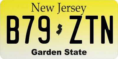 NJ license plate B79ZTN