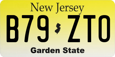 NJ license plate B79ZTO