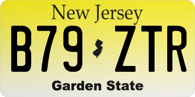 NJ license plate B79ZTR