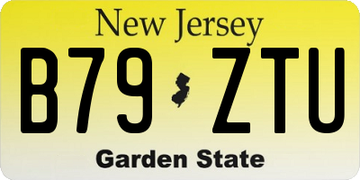 NJ license plate B79ZTU