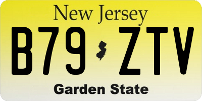 NJ license plate B79ZTV