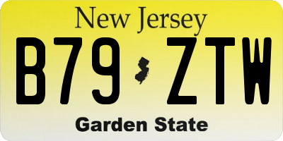 NJ license plate B79ZTW