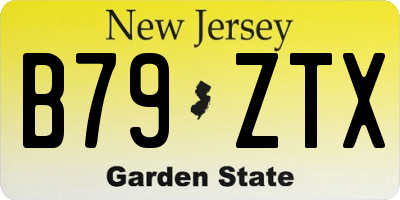 NJ license plate B79ZTX