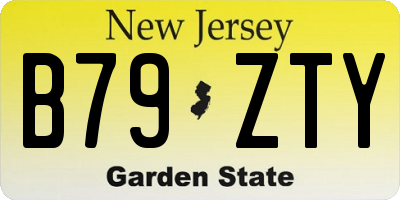 NJ license plate B79ZTY