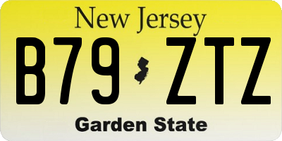 NJ license plate B79ZTZ