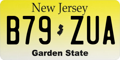 NJ license plate B79ZUA
