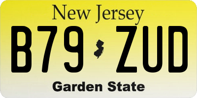 NJ license plate B79ZUD