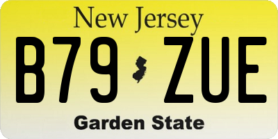 NJ license plate B79ZUE