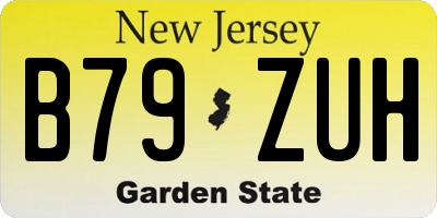 NJ license plate B79ZUH