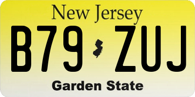 NJ license plate B79ZUJ