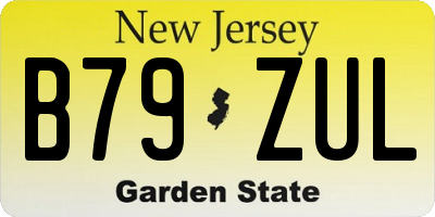 NJ license plate B79ZUL
