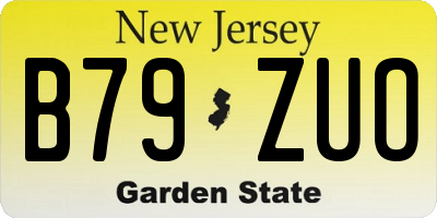 NJ license plate B79ZUO