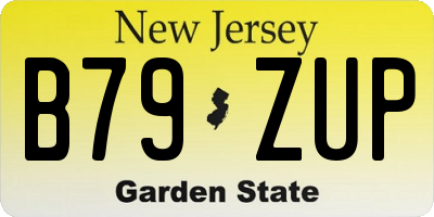 NJ license plate B79ZUP