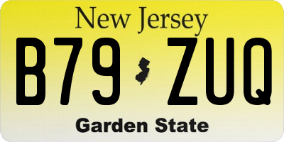 NJ license plate B79ZUQ
