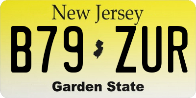 NJ license plate B79ZUR