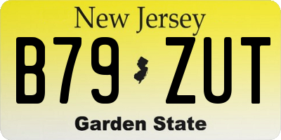 NJ license plate B79ZUT