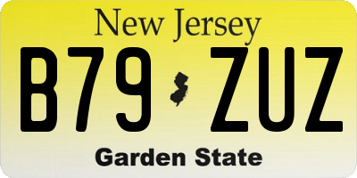 NJ license plate B79ZUZ