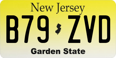 NJ license plate B79ZVD