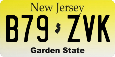 NJ license plate B79ZVK