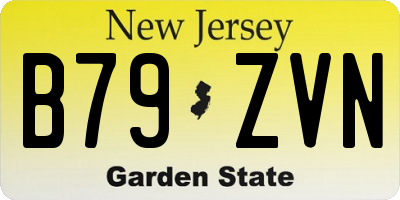 NJ license plate B79ZVN