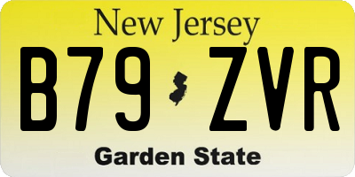 NJ license plate B79ZVR