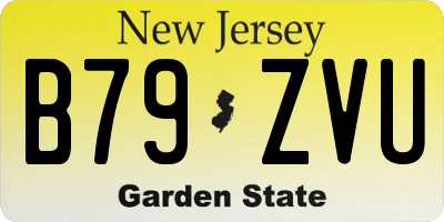 NJ license plate B79ZVU