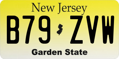 NJ license plate B79ZVW