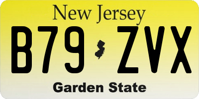 NJ license plate B79ZVX