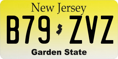 NJ license plate B79ZVZ