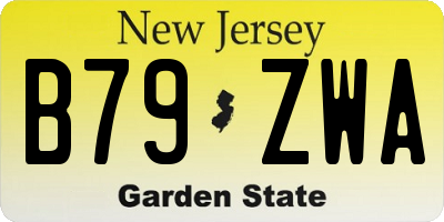 NJ license plate B79ZWA