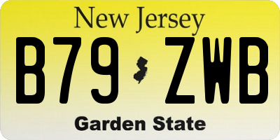 NJ license plate B79ZWB