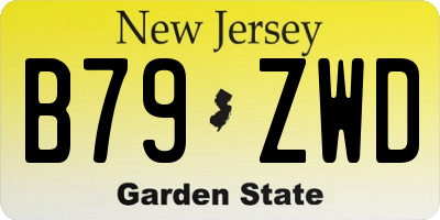 NJ license plate B79ZWD