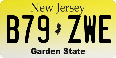 NJ license plate B79ZWE