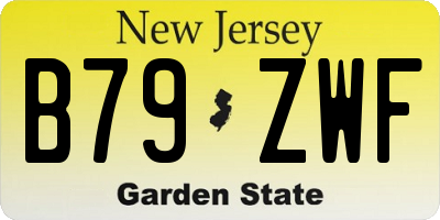 NJ license plate B79ZWF