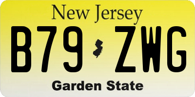 NJ license plate B79ZWG