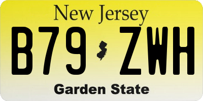 NJ license plate B79ZWH