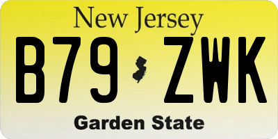 NJ license plate B79ZWK